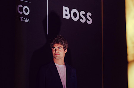 Lance attends the BOSS Grand Prix party, held at the stylish Le 9e