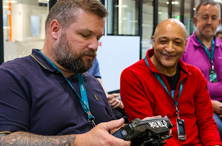 Getting up-close with a Formula One steering wheel. Just one of the many ways in which we lifted the lid on the complex world of F1.