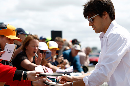 Lance's signature was in high demand over the weekend as fans clamoured to get an autograph from the Aston Martin Aramco driver.